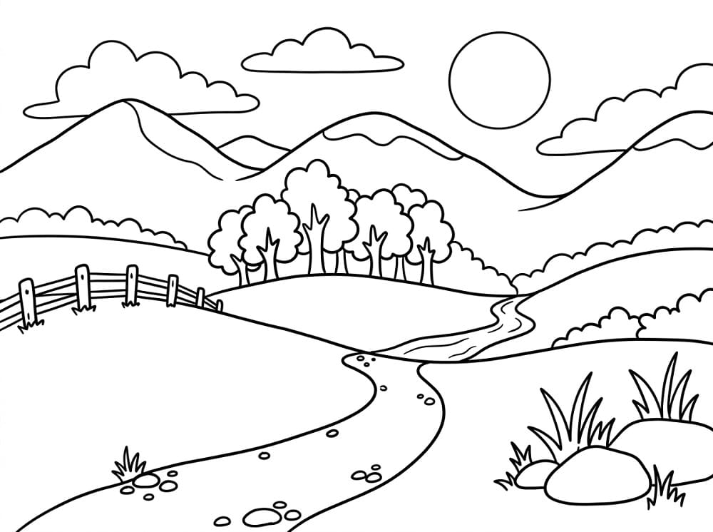 Landskap fargelegging