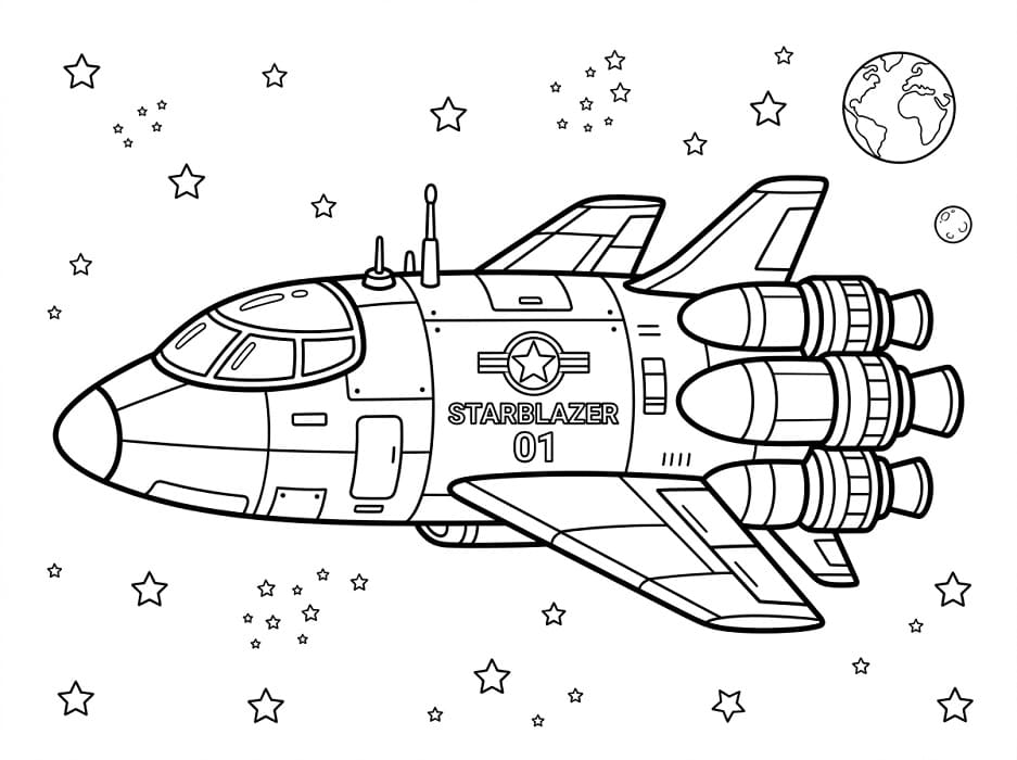 Utrolig romskip fargelegging