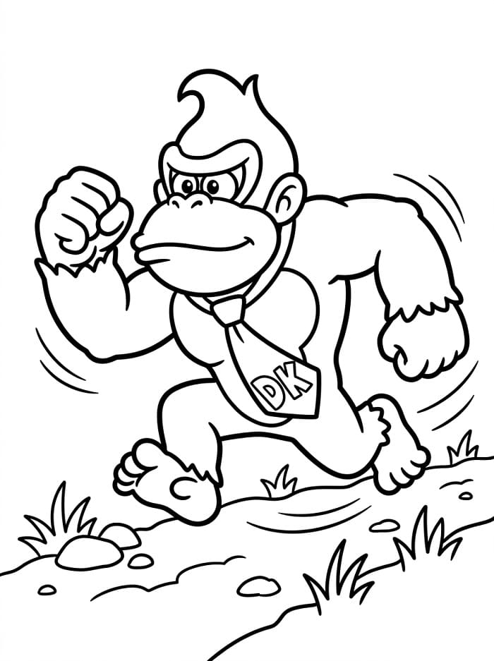 Utskriftbar Donkey Kong fargelegging