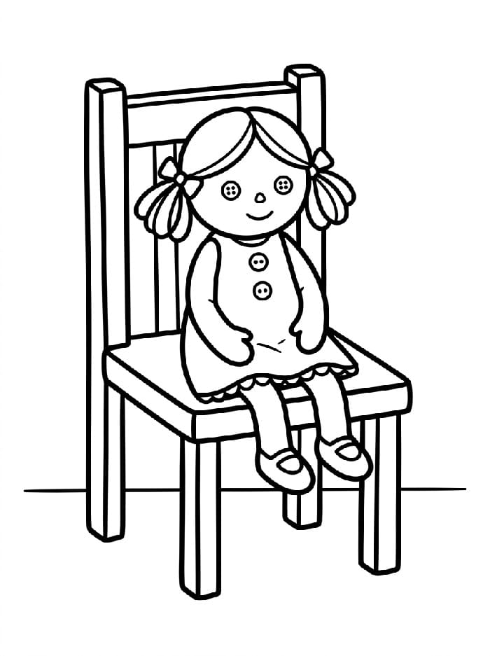 Utskriftbar dukke fargelegging