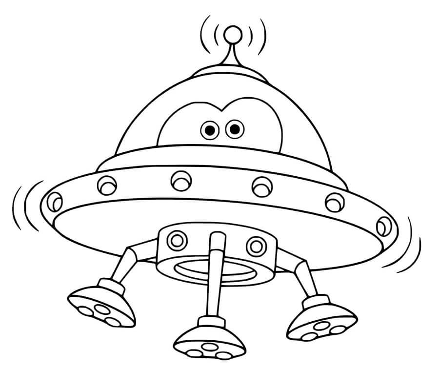 Utskriftbar gratis romskip fargelegging