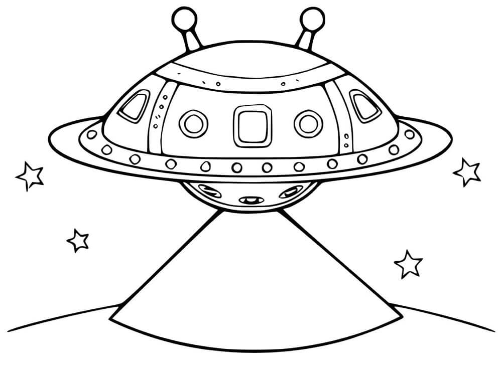 Utskriftbar romskip uten kostnad fargelegging
