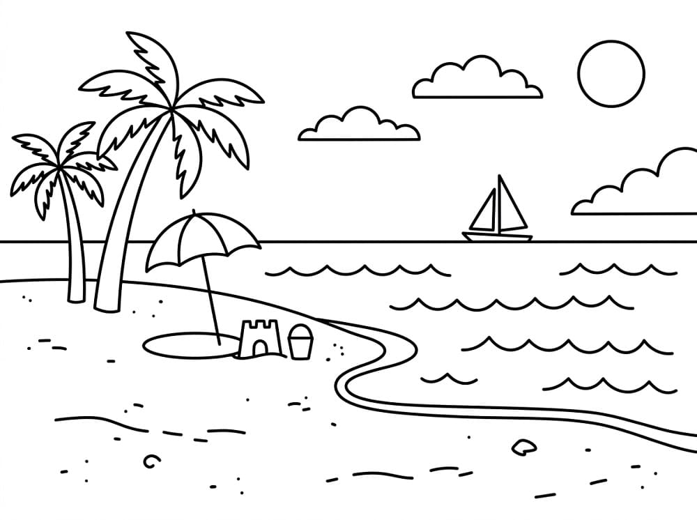 Vakker landskap fargelegging