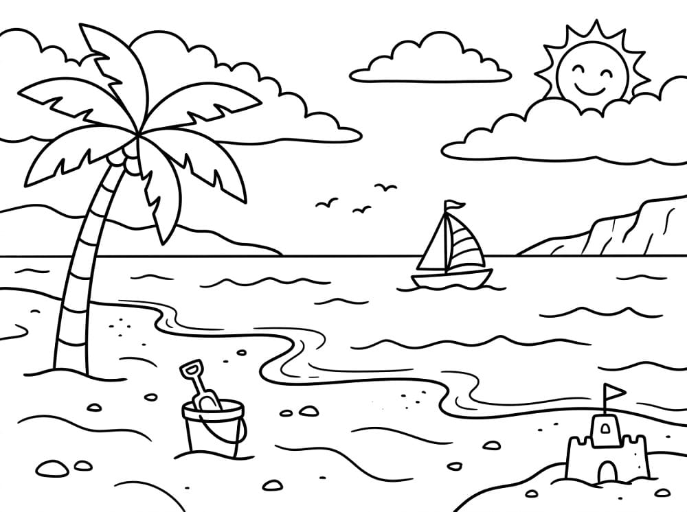 Veldig vakkert landskap fargelegging