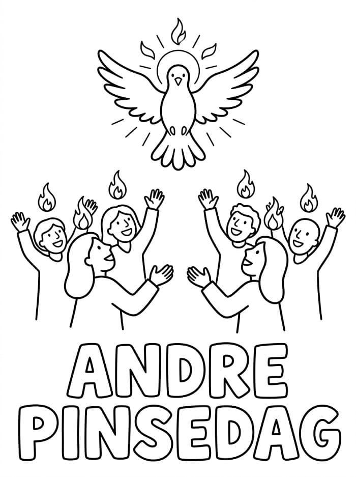Andre pinsedag gratis for barn fargelegging