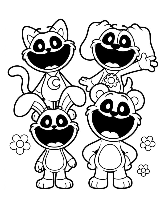 Animert Smiling Critters fargelegging