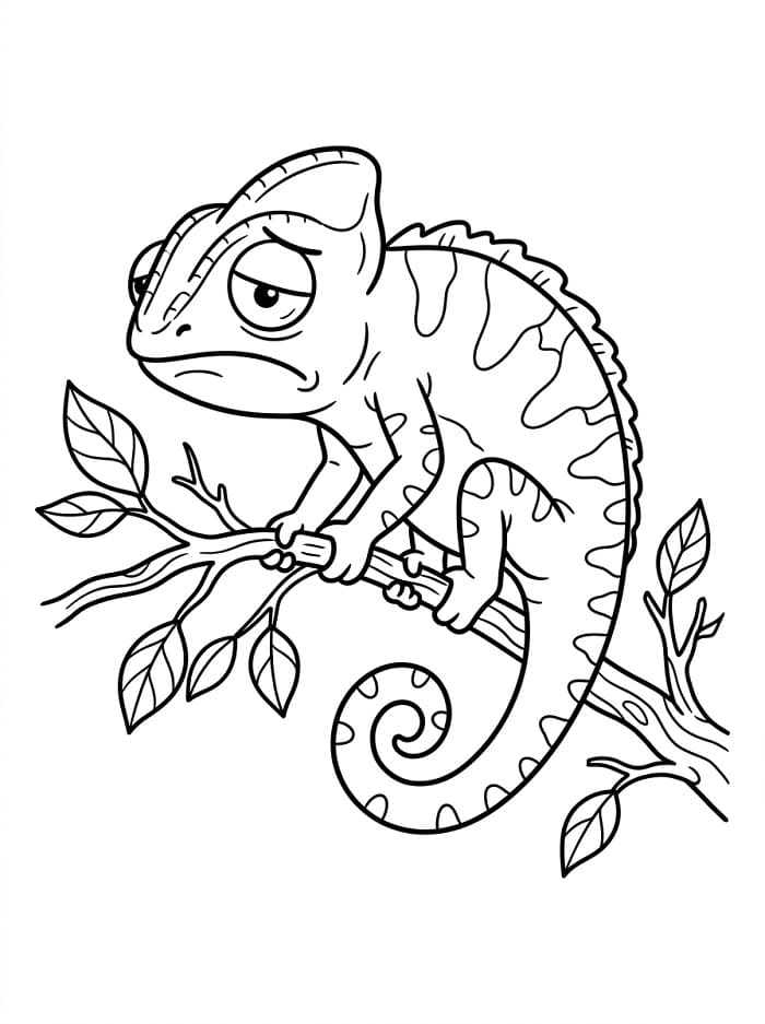 Bedårende kameleon fargelegging