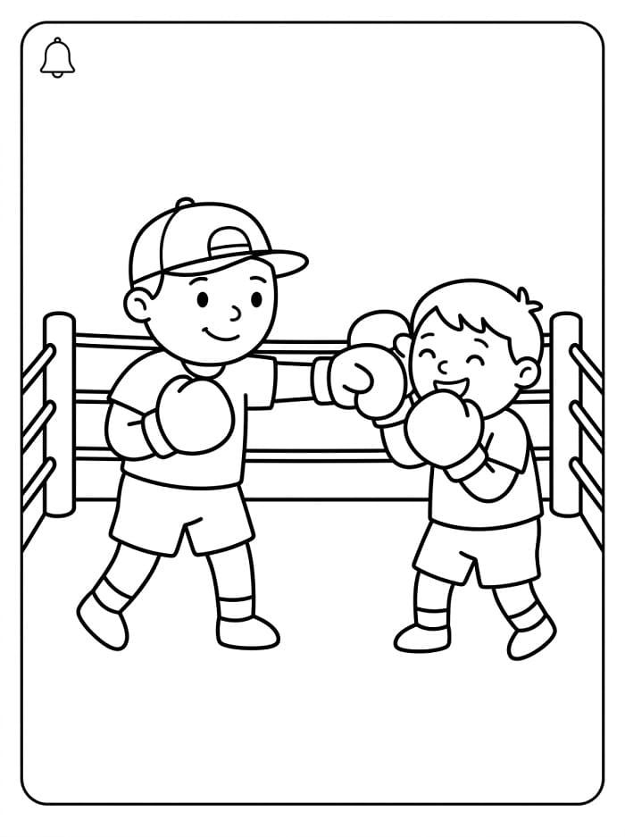 Boksing for 3-åringer fargelegging