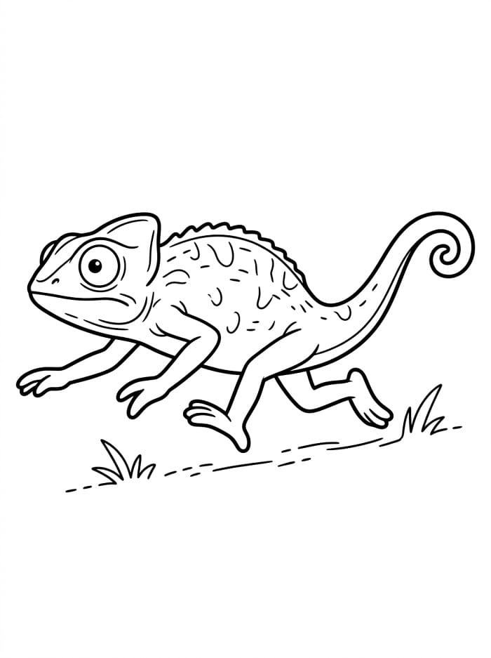 Enkel kameleon fargelegging