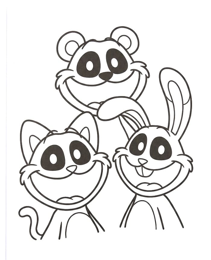 Enkle Smiling Critters fargelegging