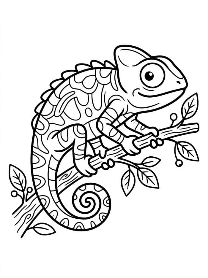 Liten kameleon fargelegging