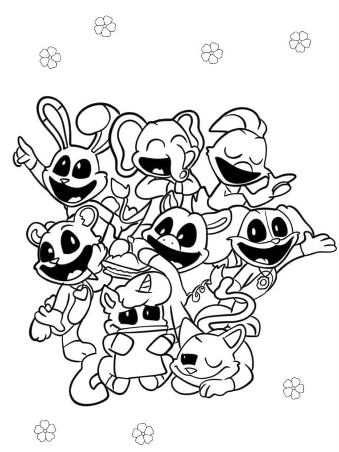 Smiling Critters gratis for barn fargelegging