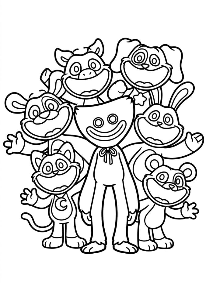 Søte Smiling Critters fargelegging