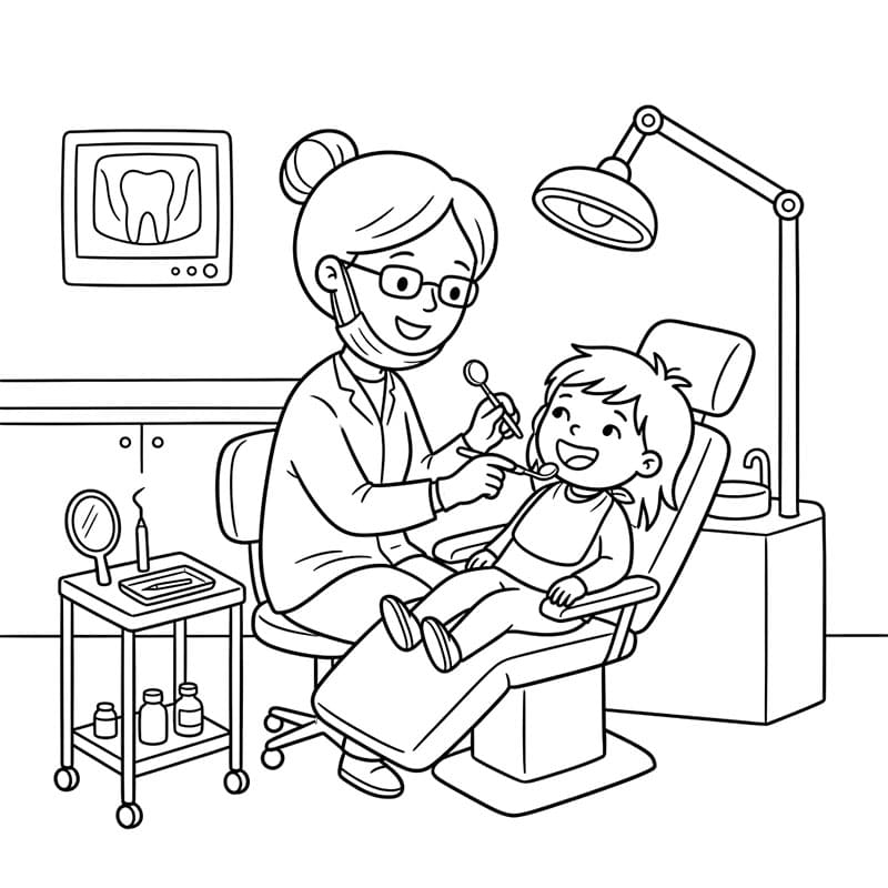 Tannlege for 2-åringer fargelegging