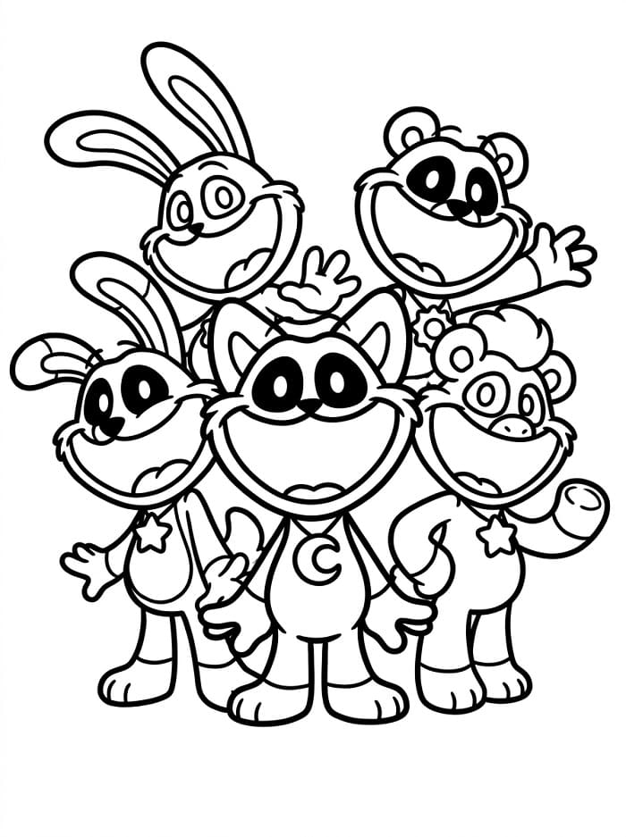 Veldig søte Smiling Critters fargelegging