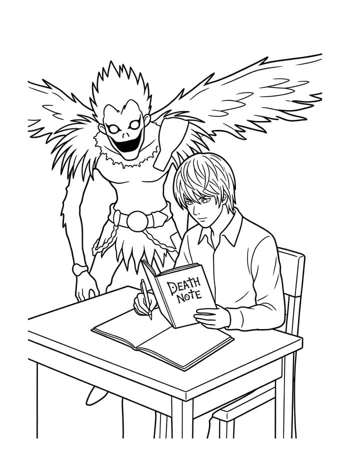 Anime Death Note fargelegging