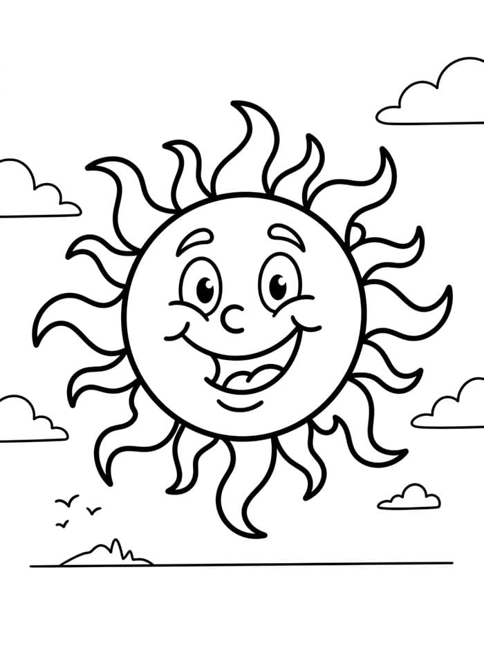 Animert sol fargelegging
