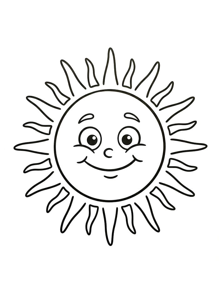 Bedårende sol fargelegging