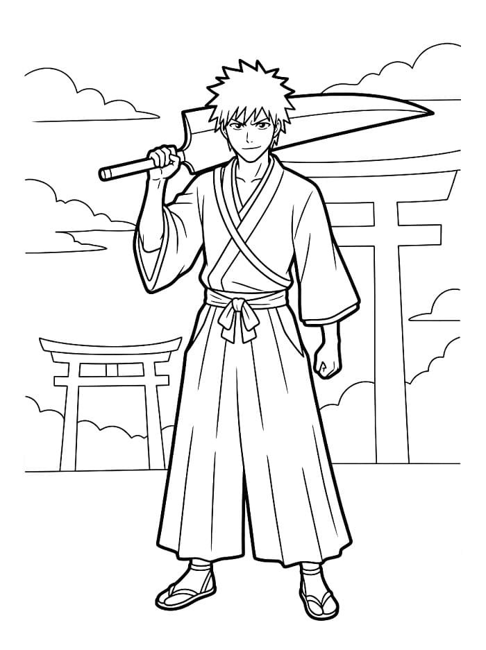 Bleach utskriftbar for barn fargelegging