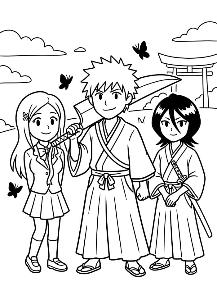Bleach utskriftbart bilde fargelegging