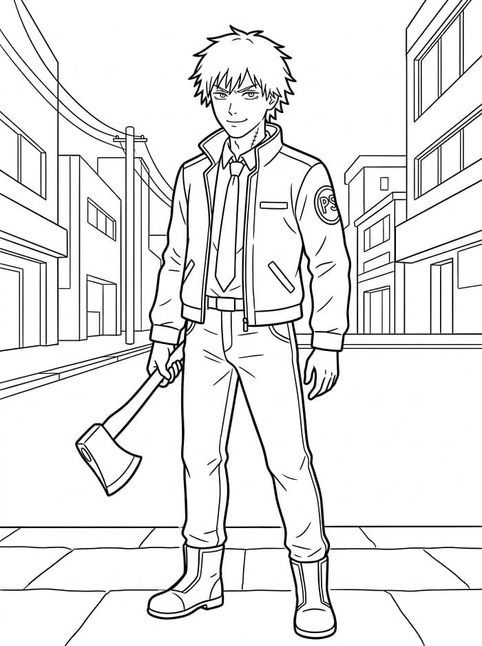 Chainsaw Man for barn fargelegging