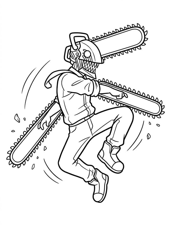 Chainsaw Man gratis for barn fargelegging