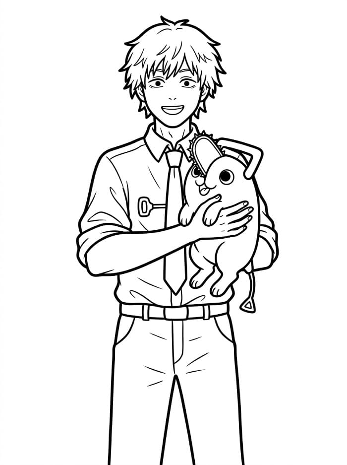 Chainsaw Man utskriftbar fargeleggingsside