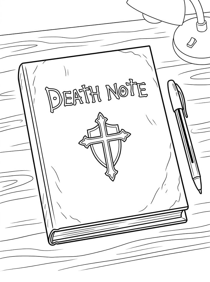 Death Note å skrive ut fargelegging