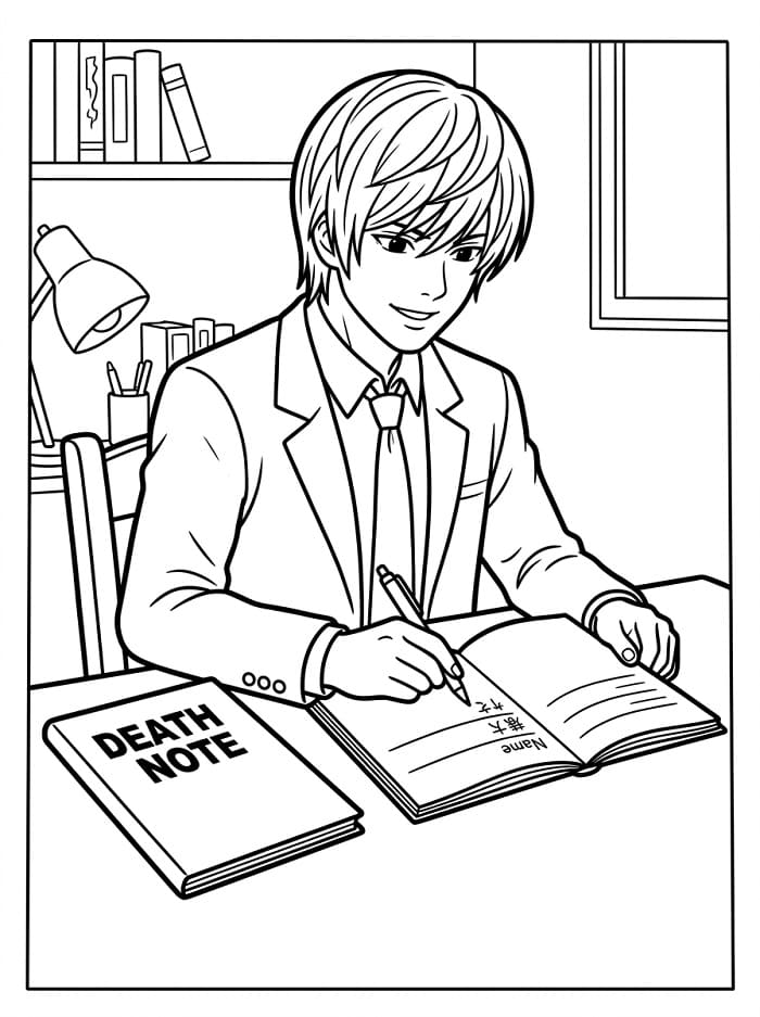 Death Note bilde fargelegging