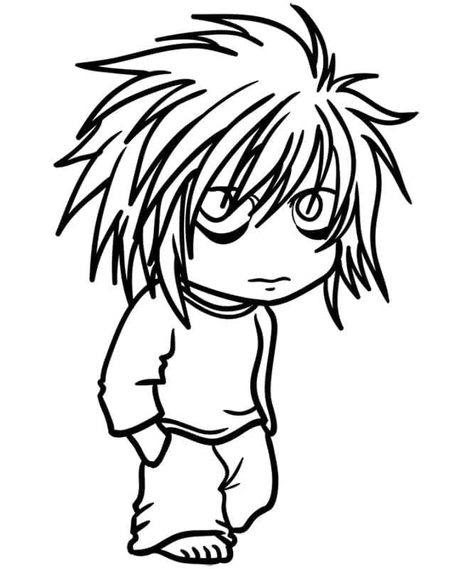 Death Note utskriftbart bilde fargelegging