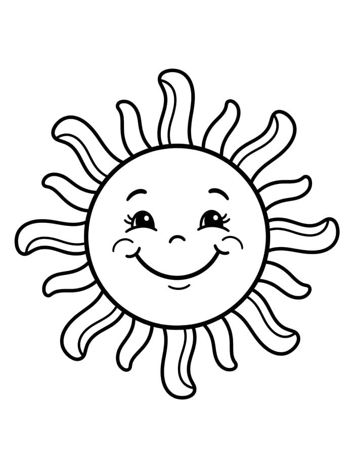 En søt sol fargelegging