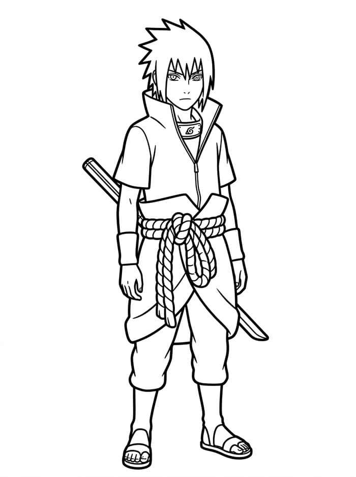 Enkel Sasuke fargelegging