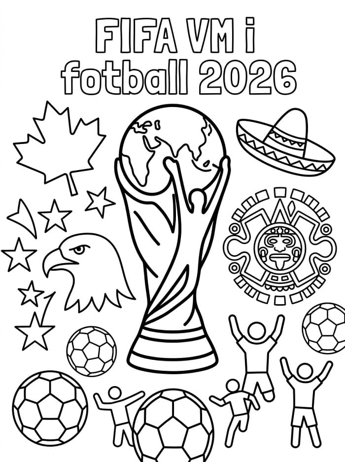 Enkel VM 2026 fargelegging