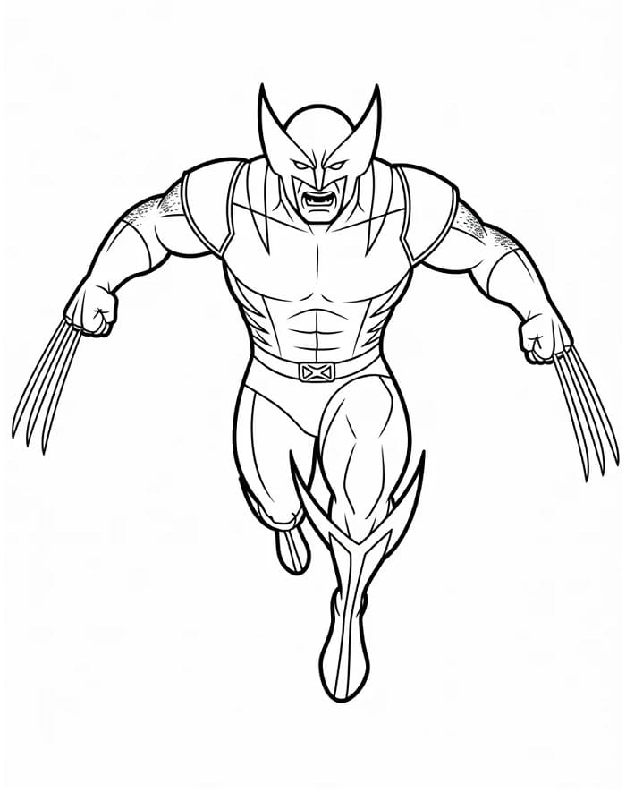 Enkel Wolverine fargelegging