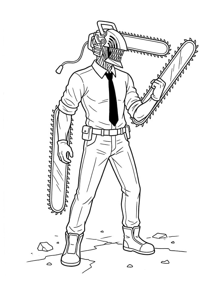 Gratis Chainsaw Man å skrive ut fargeleggingsside