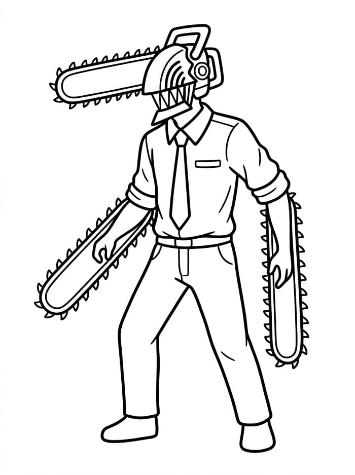 Gratis Chainsaw Man for barn fargeleggingsside