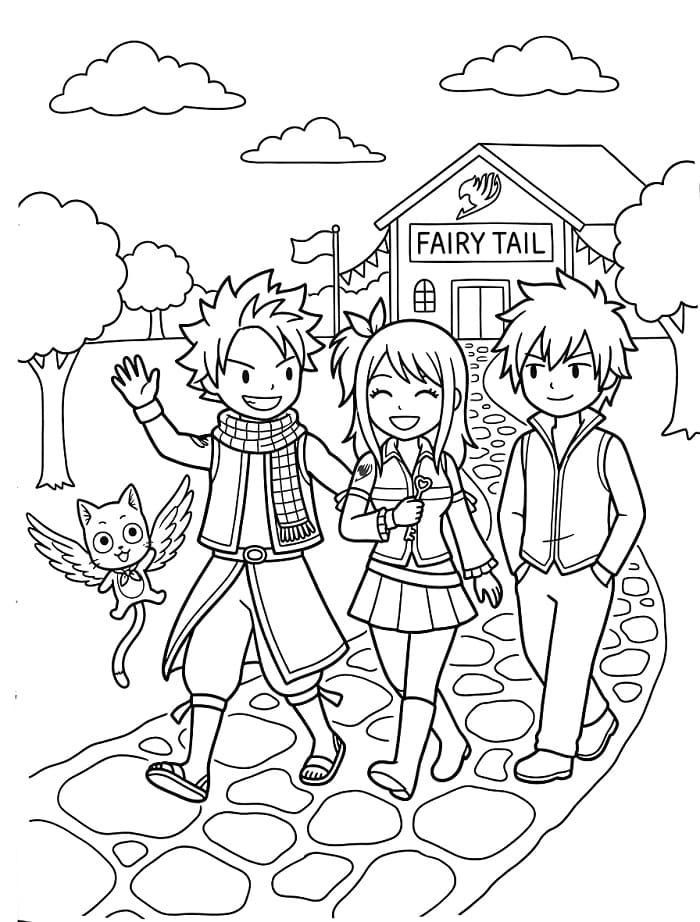 Gratis Fairy Tail for barn fargelegging