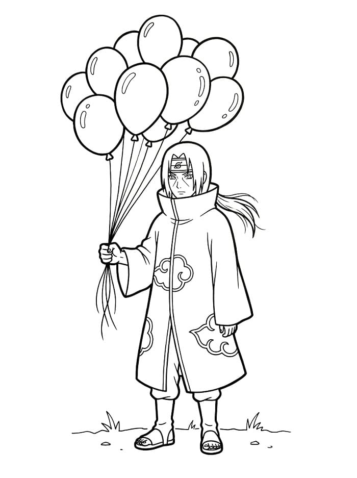 Gratis Itachi utskriftbar fargelegging