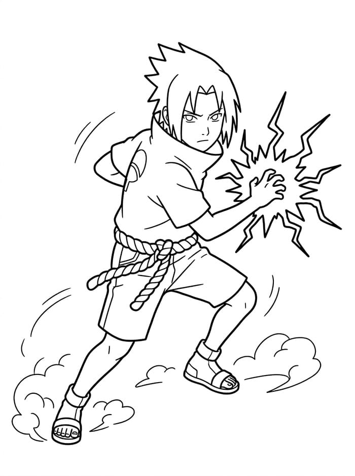 Gratis Sasuke bilde fargelegging