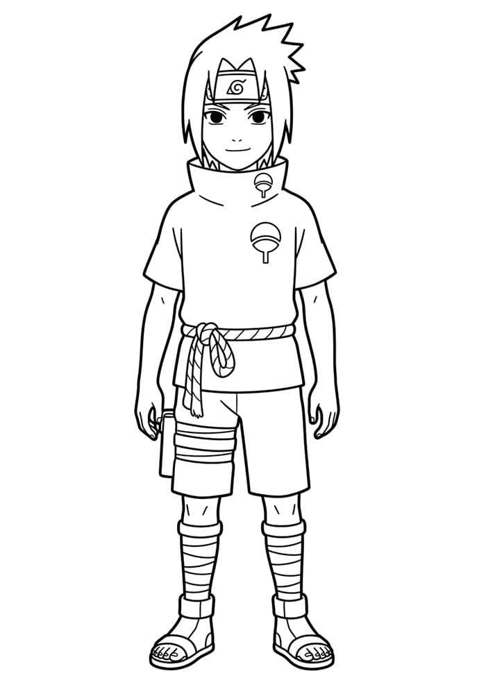 Gratis Sasuke for barn fargelegging