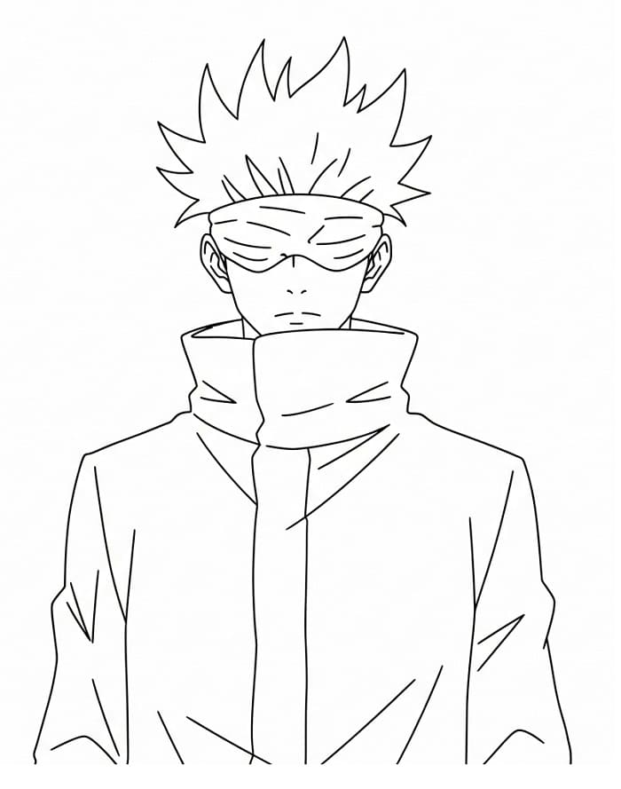 Gratis Satoru Gojo for barn fargelegging