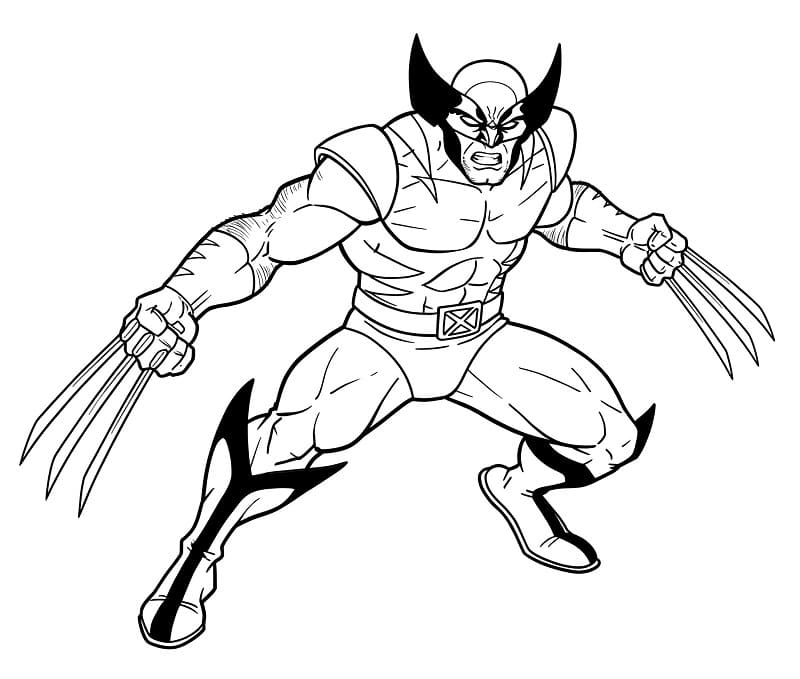 Gratis Wolverine å skrive ut fargelegging
