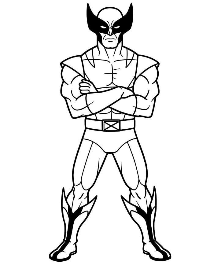 Gratis Wolverine utskriftbar fargelegging