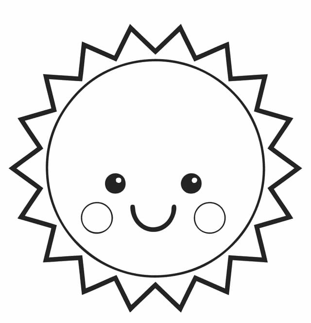 Gratis sol utskriftbar fargelegging