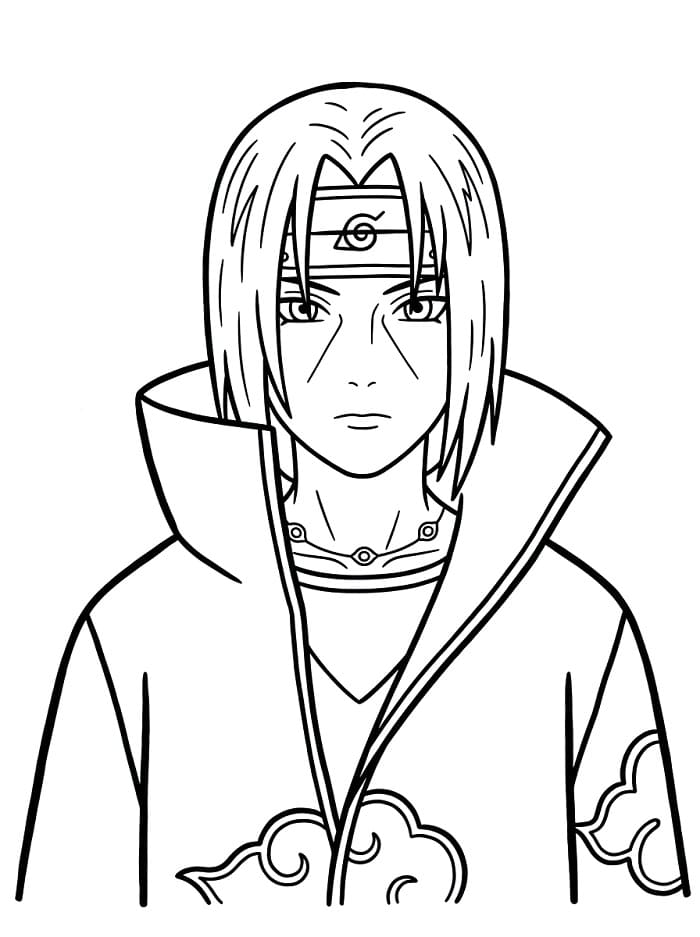 Gratis utskriftbar Itachi fargelegging