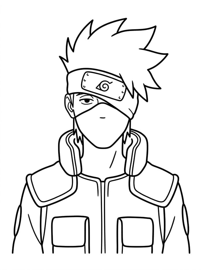 Gratis utskriftbar Kakashi fargelegging