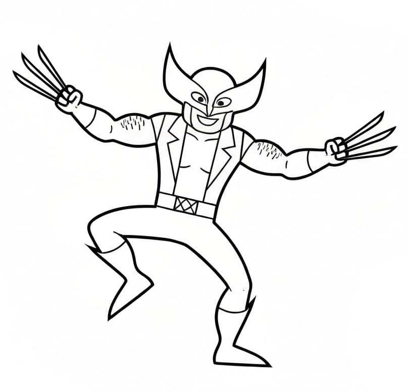 Gratis utskriftbar Wolverine fargelegging
