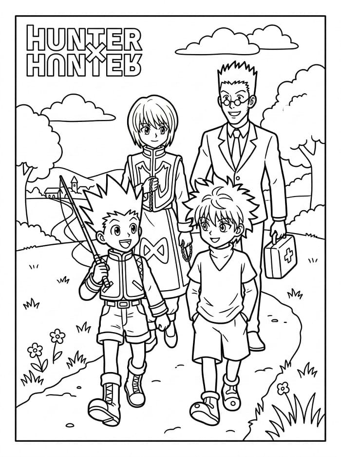 Hunter x Hunter å skrive ut fargelegging