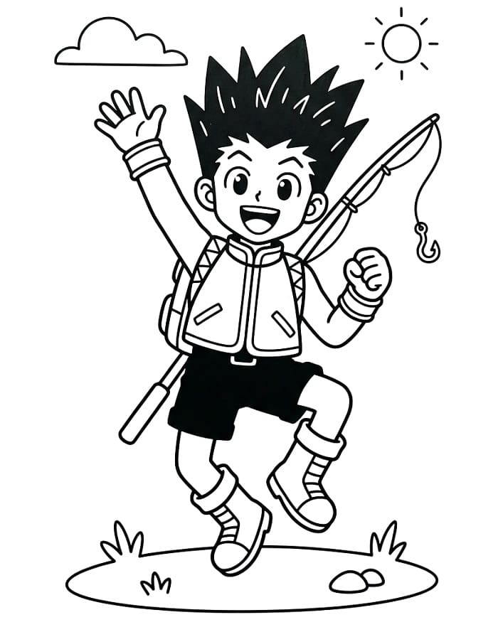 Hunter x Hunter gratis utskriftbar fargelegging