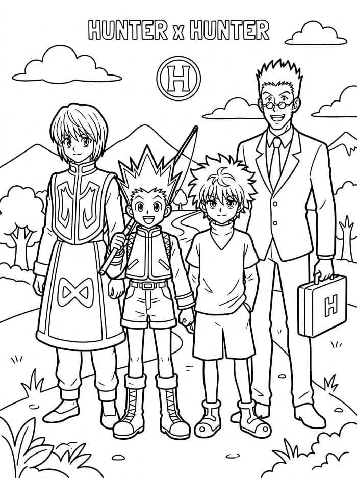 Hunter x Hunter utskriftbar fargelegging